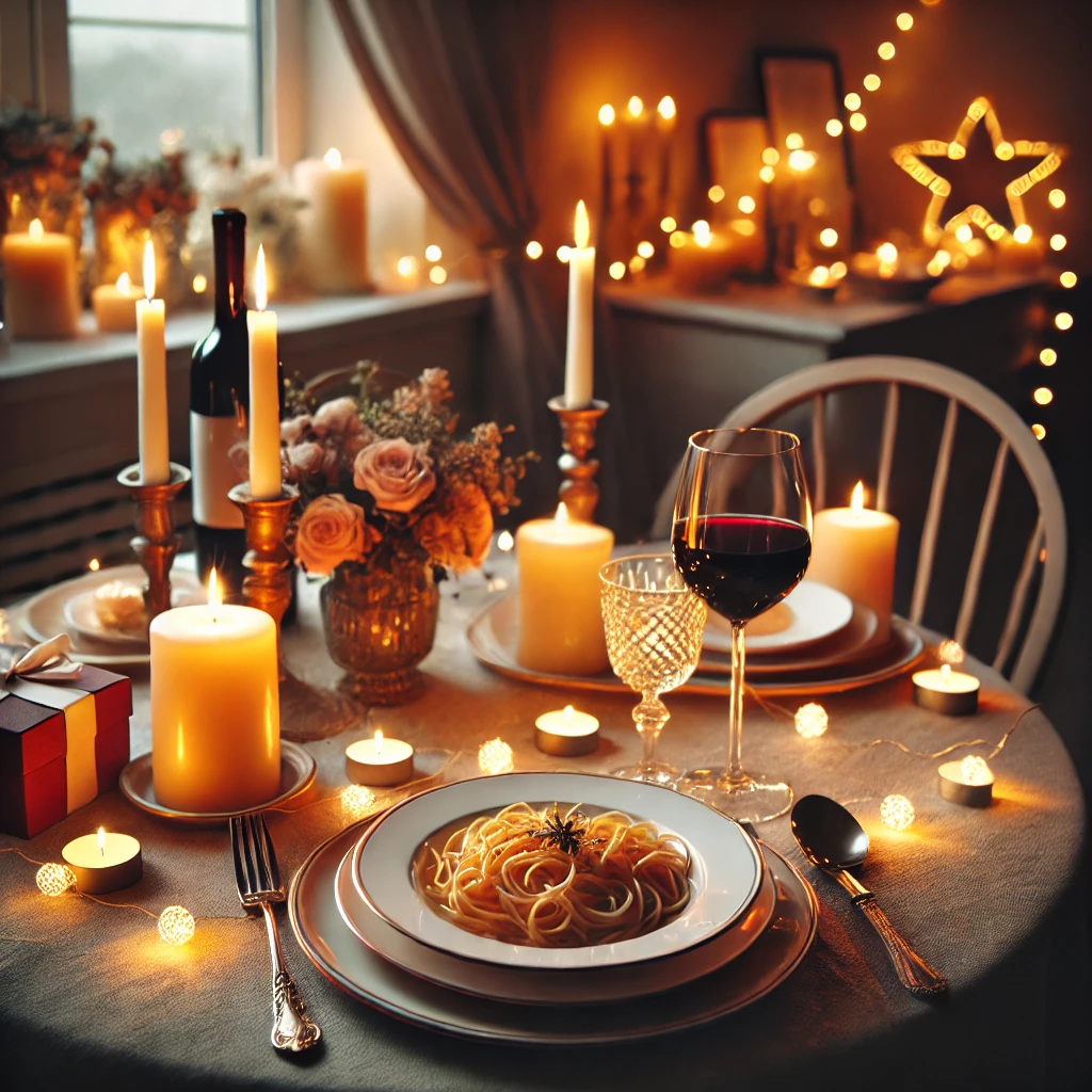 A cozy dining table setup
